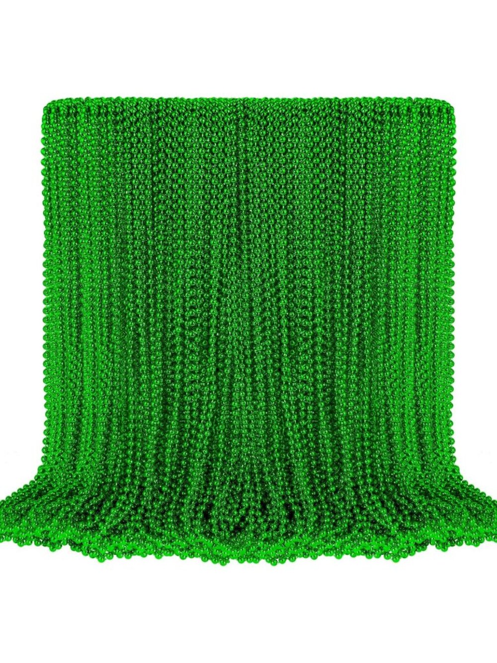 100PCS Orange Mardi Gras Bead Necklaces 33" Halloween Party Favor Beads-Green